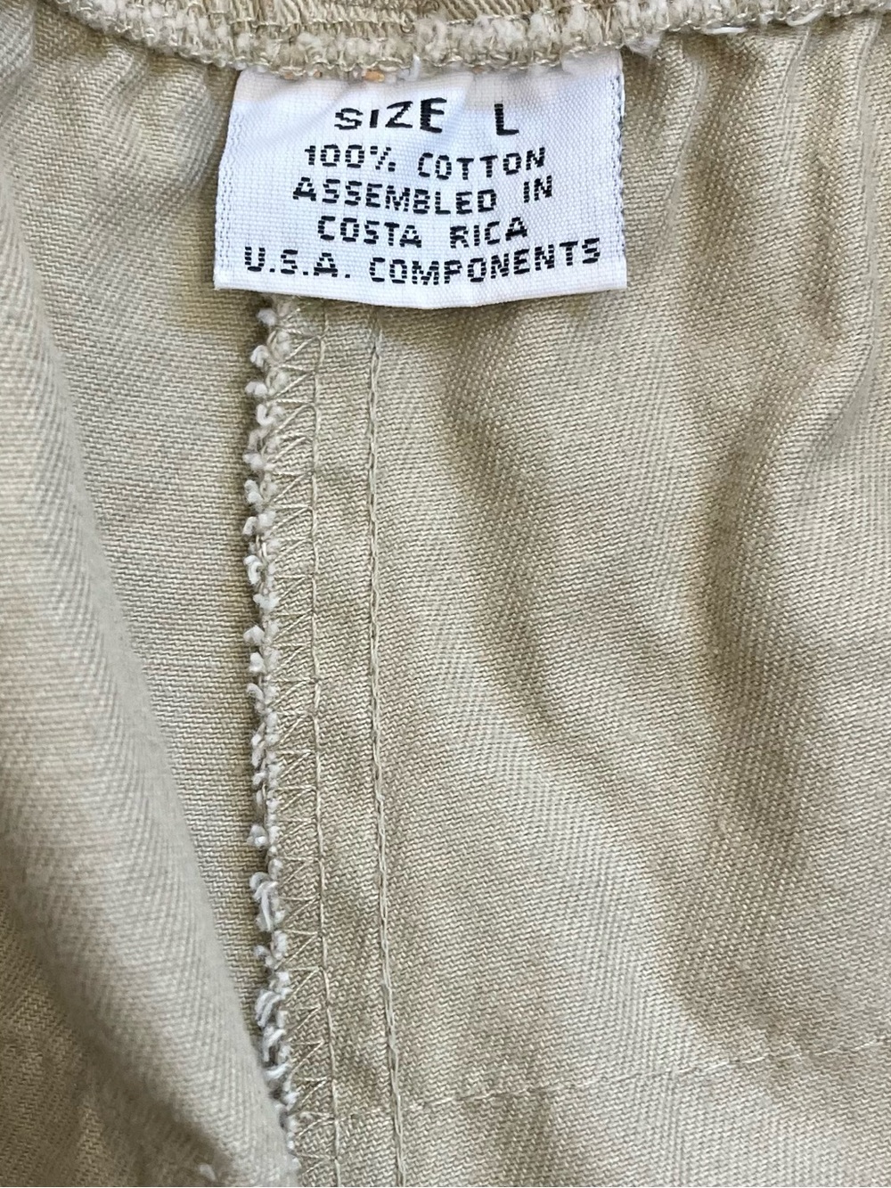 PatchIt Golf Print Patchwork Khaki Cotton Shorts Size Large Funky Retro - Picture 5 of 14